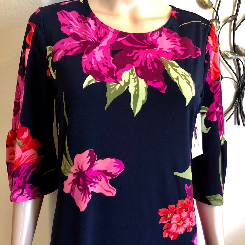 NWT Alexandra + Oak navy floral dress! - Picture 2 of 7